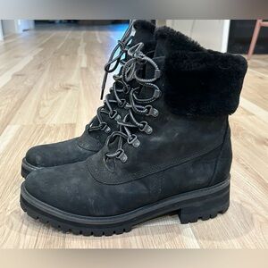 TIMBERLAND WOMEN'S COURMAYEUR VALLEY  WATERPROOF SHEARLING BOOTS SZ 9.5